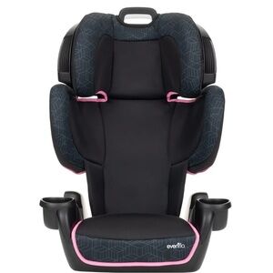 Evenflo Black and Pink Highback Booster Car Seat